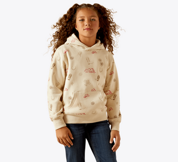 Ariat Girls Western Stamps Layla Print Hoody
